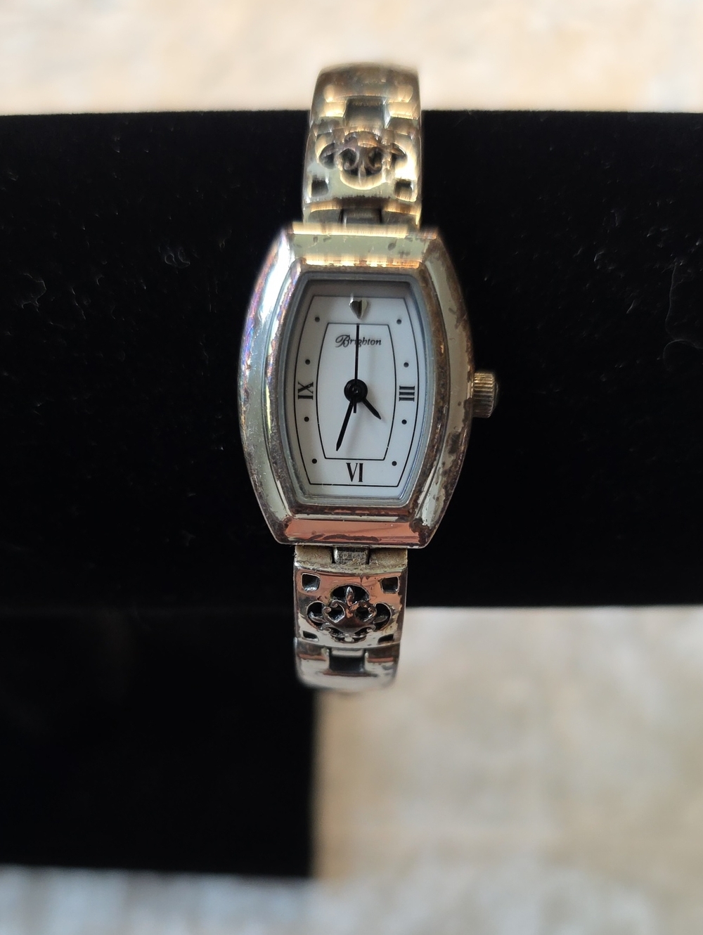 Brighton Silver Tone Tribeca Bracelet Watch with White Dial